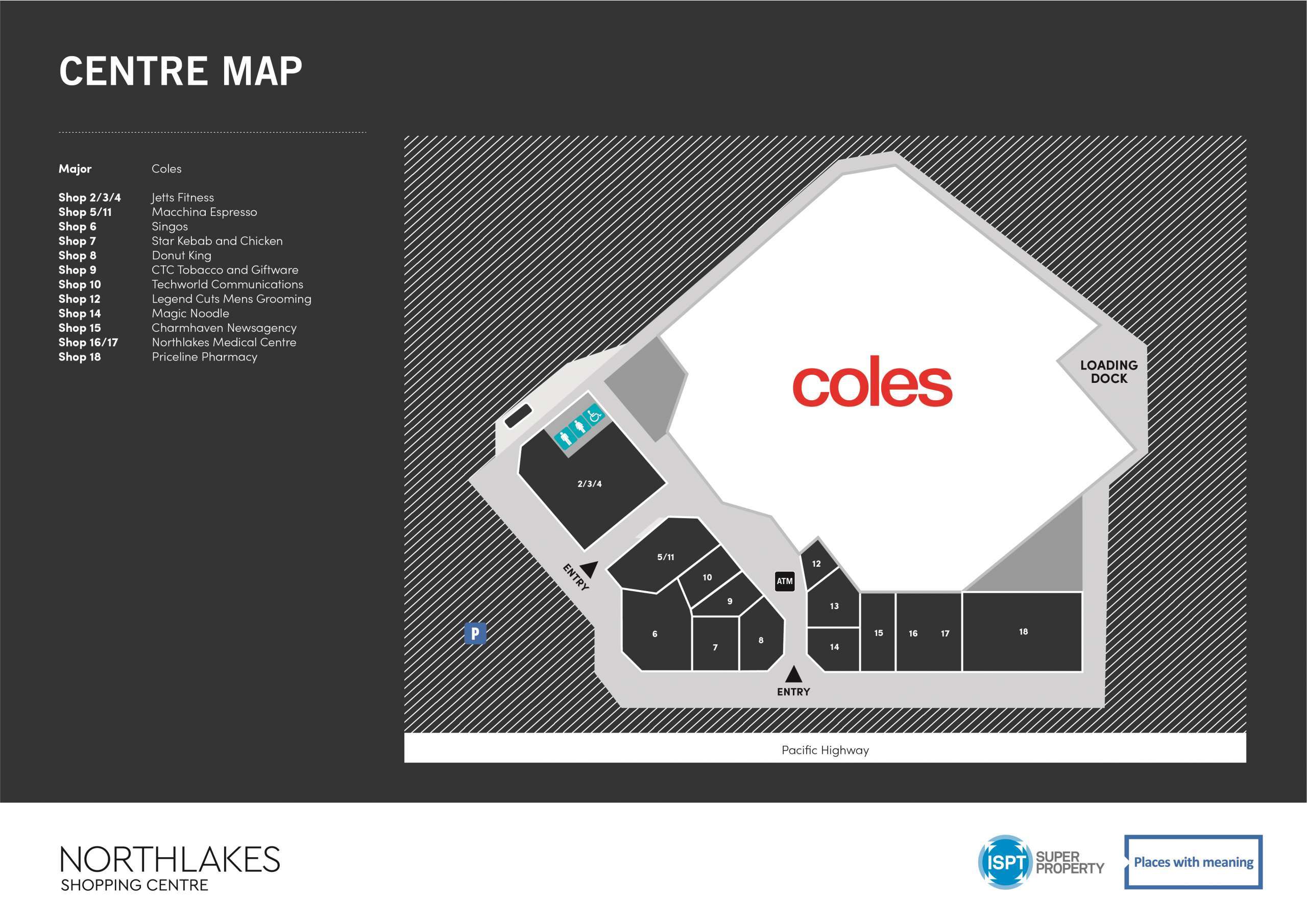 Northlake Mall Directory Map Centre Plan | North Lakes Shopping Centre