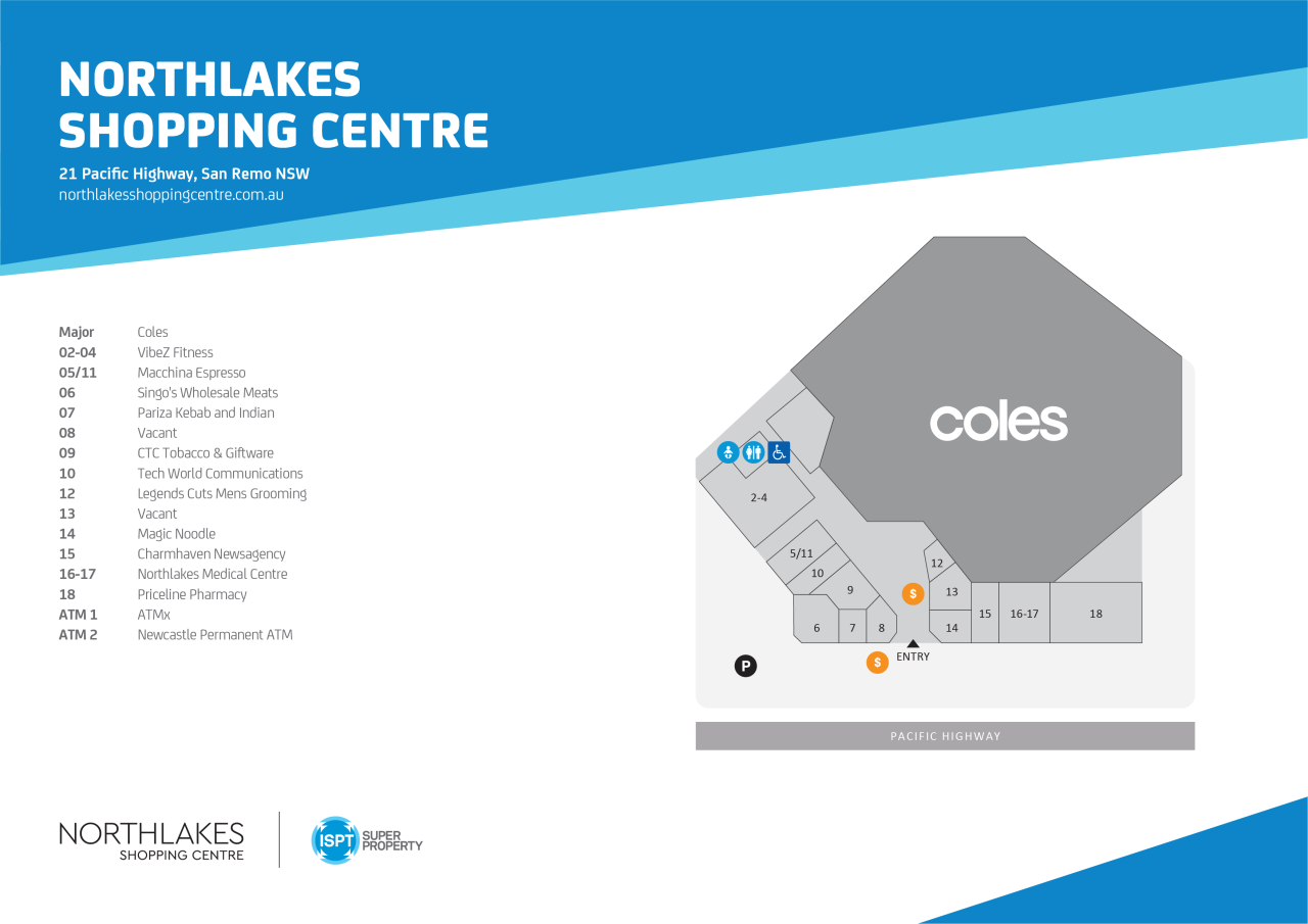 Centre Plan Northlakes Shopping Centre